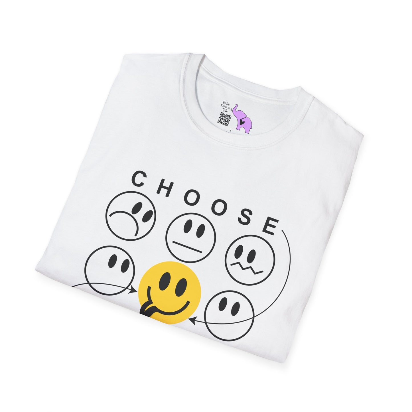 Choose Happy Smiley Faces Adult T-shirt