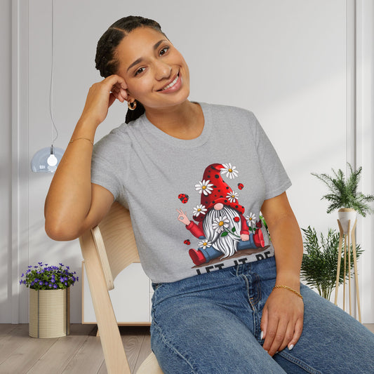 Let It Be Valentine Gnome Adult T-shirt