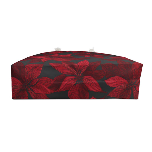 Midnight Poinsettia Garden Weekender Bag