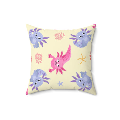 Happy Axos Throw Pillow