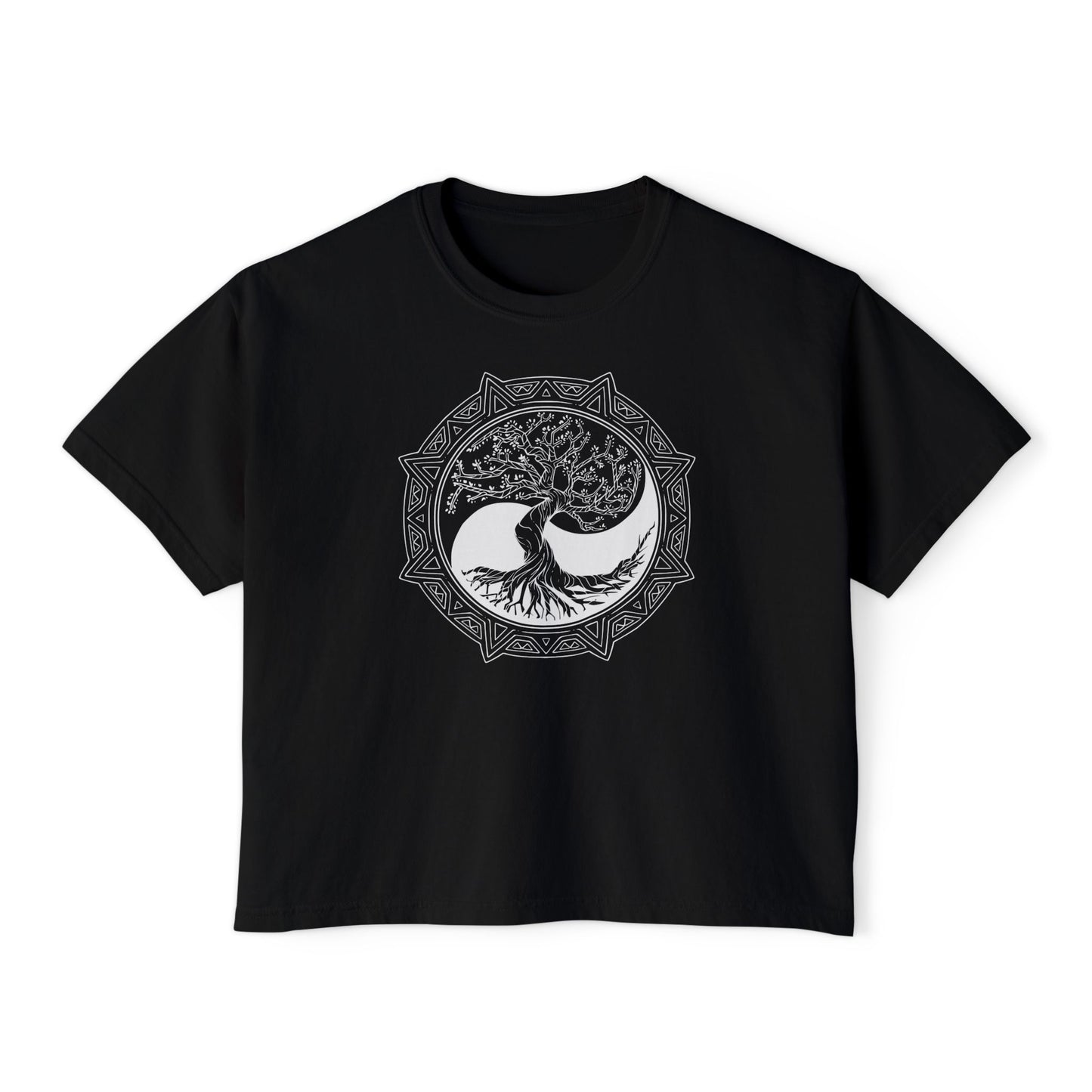 Tree of Life Yin Yang 6 Women's Boxy Tee