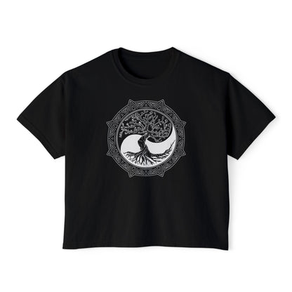 Tree of Life Yin Yang 6 Women's Boxy Tee