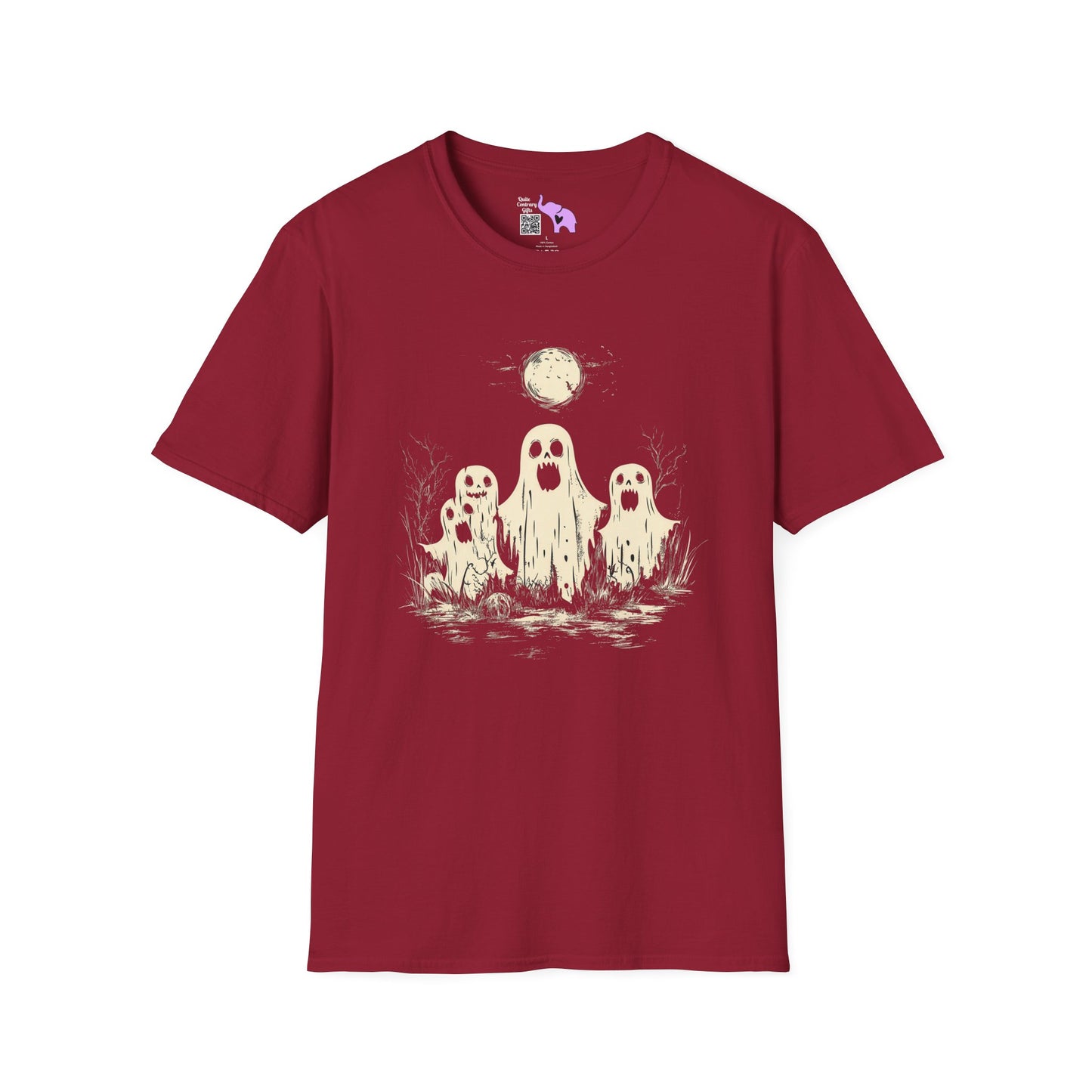 Creepy Ghost Trio Adult T-shirt