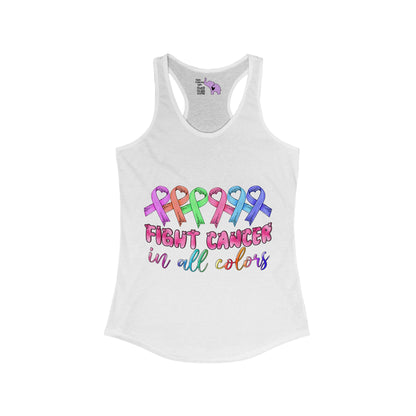 Fight Cancer in All Colors 9 Women's Ideal Racerback Tank