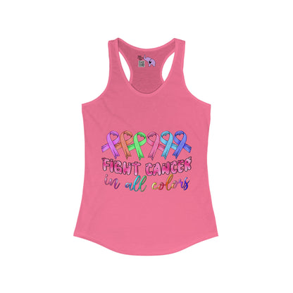 Fight Cancer in All Colors 9 Women's Ideal Racerback Tank