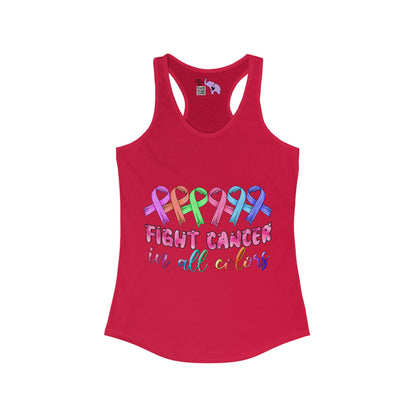 Fight Cancer in All Colors 9 Women's Ideal Racerback Tank