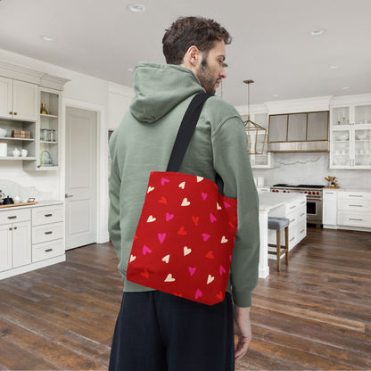 Cupid's Confetti Canvas Tote Bag