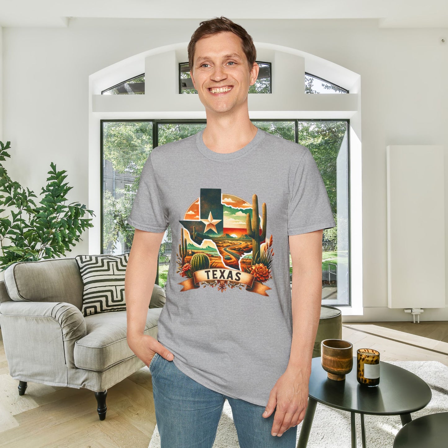 Texas Desert Roads 2 Adult T-shirt