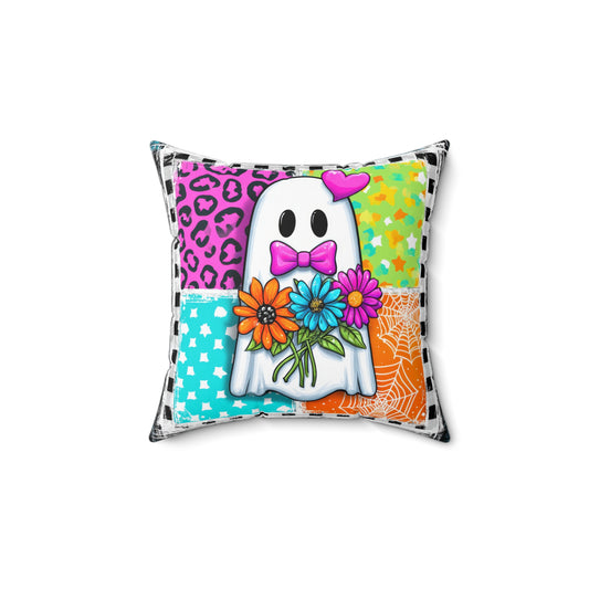 Bloom & Boo Patchwork Throw Pillow