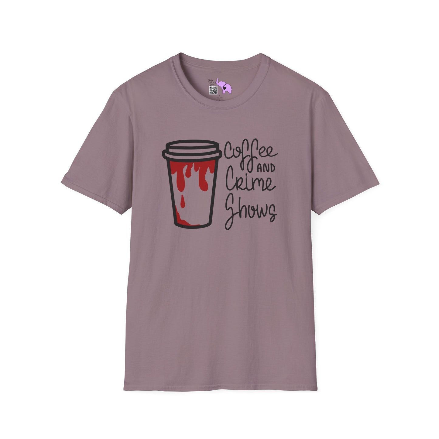 Coffee and Crime Shows Adult T-shirt