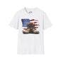 American Flag & Boots Adult T-shirt