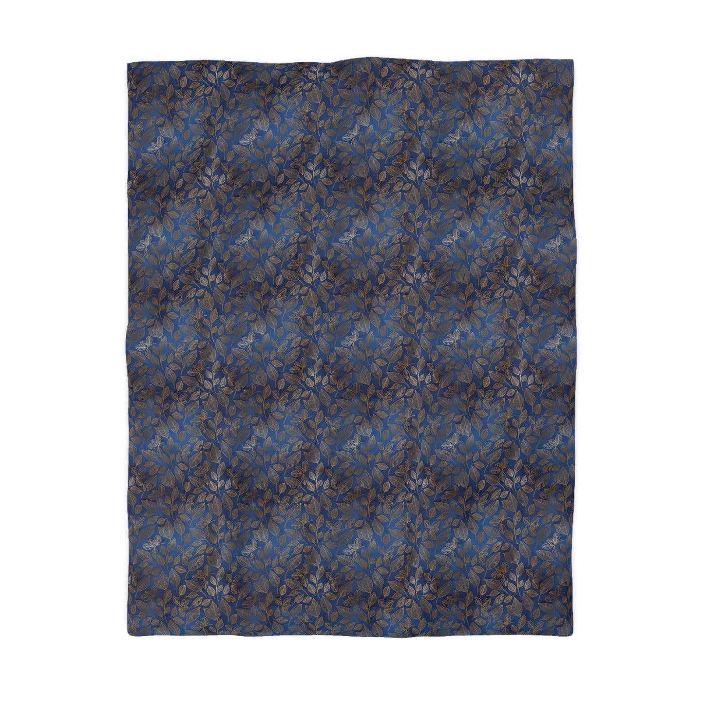 Navy & Gold Botanica Microfiber Duvet Cover