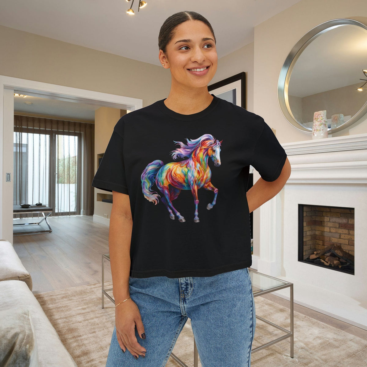 Dreamscape Stallion Women's Boxy Tee