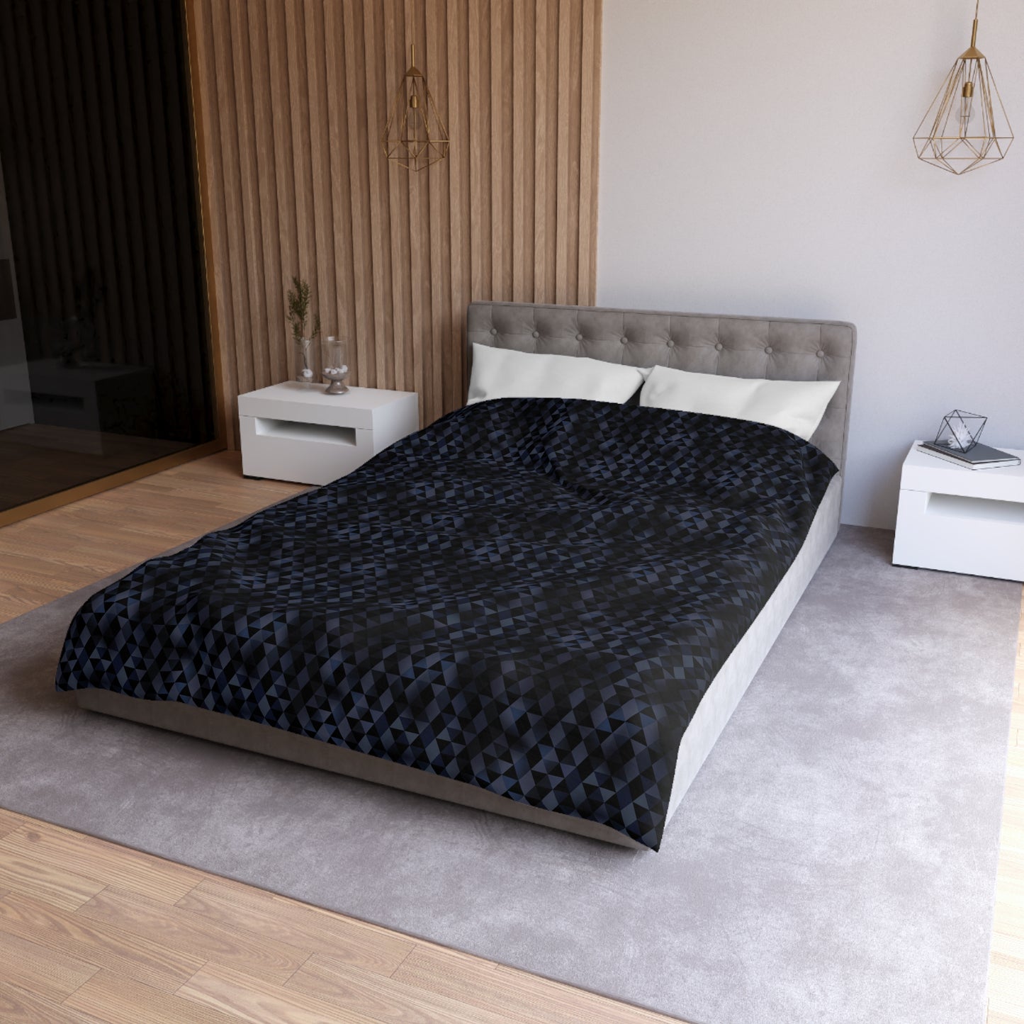 Shadow Facets  Microfiber Duvet Cover