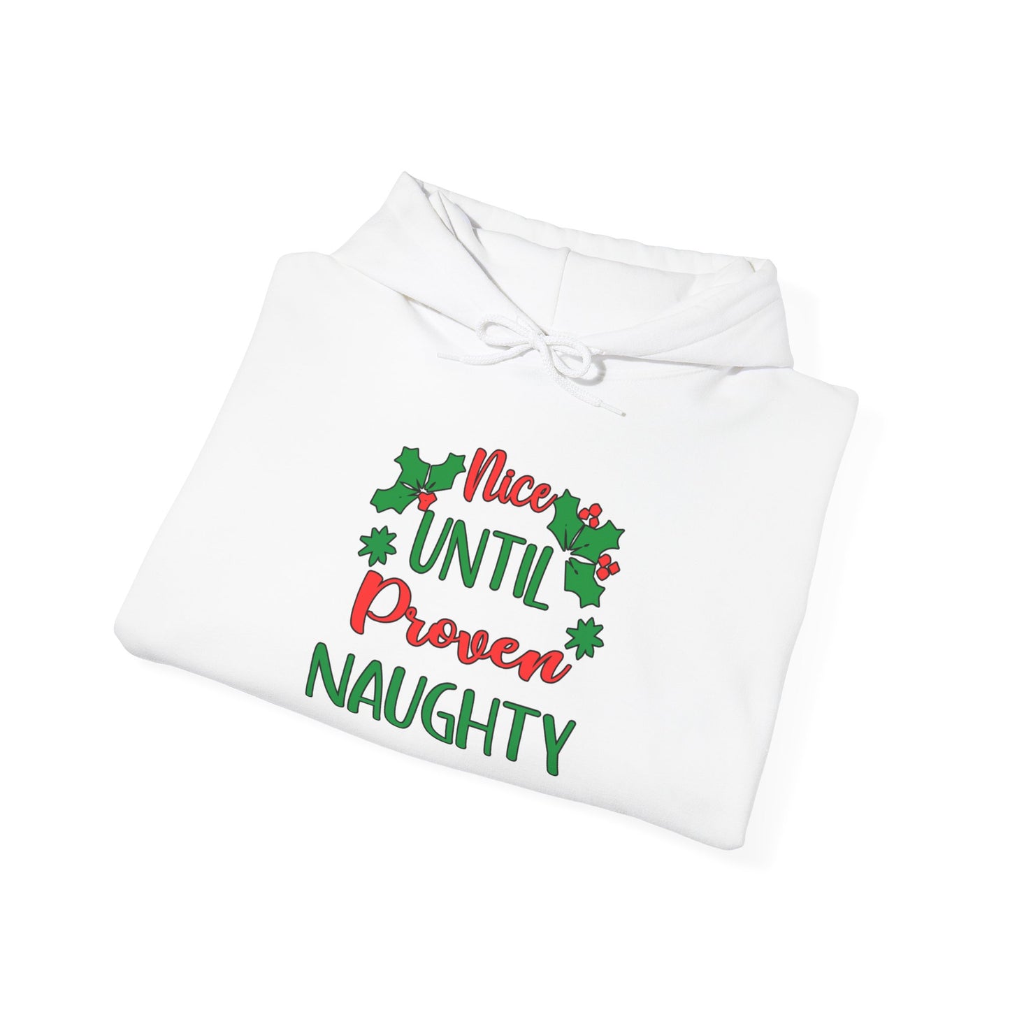 Nice Until Proven Naughty Adult Heavy Blend™ Hooded Sweatshirt
