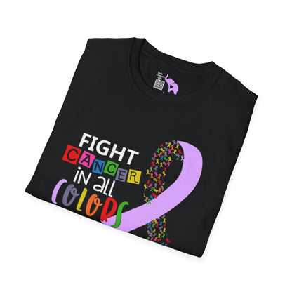 Fight Cancer in All Colors 14 Adult T-shirt