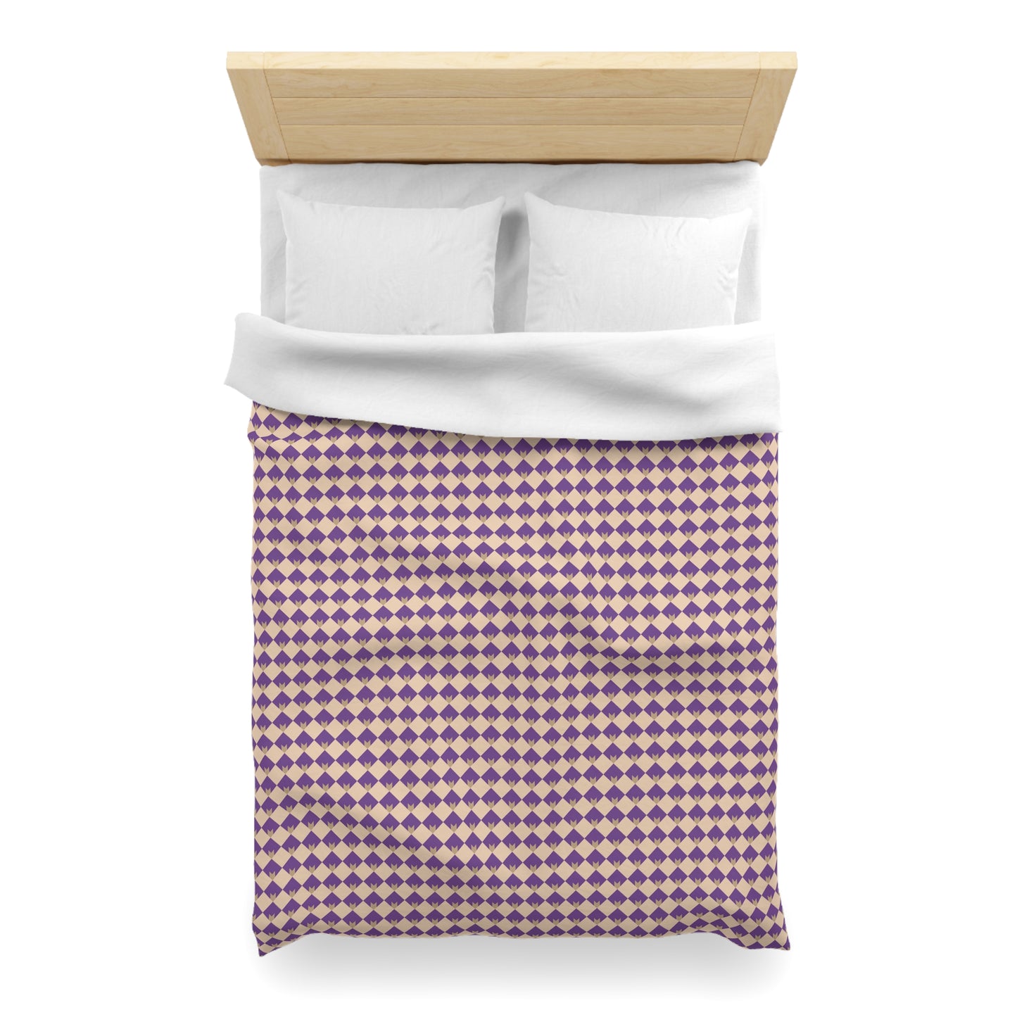 Diamond Bloom-Amethyst & Cream Duvet Bedding Set