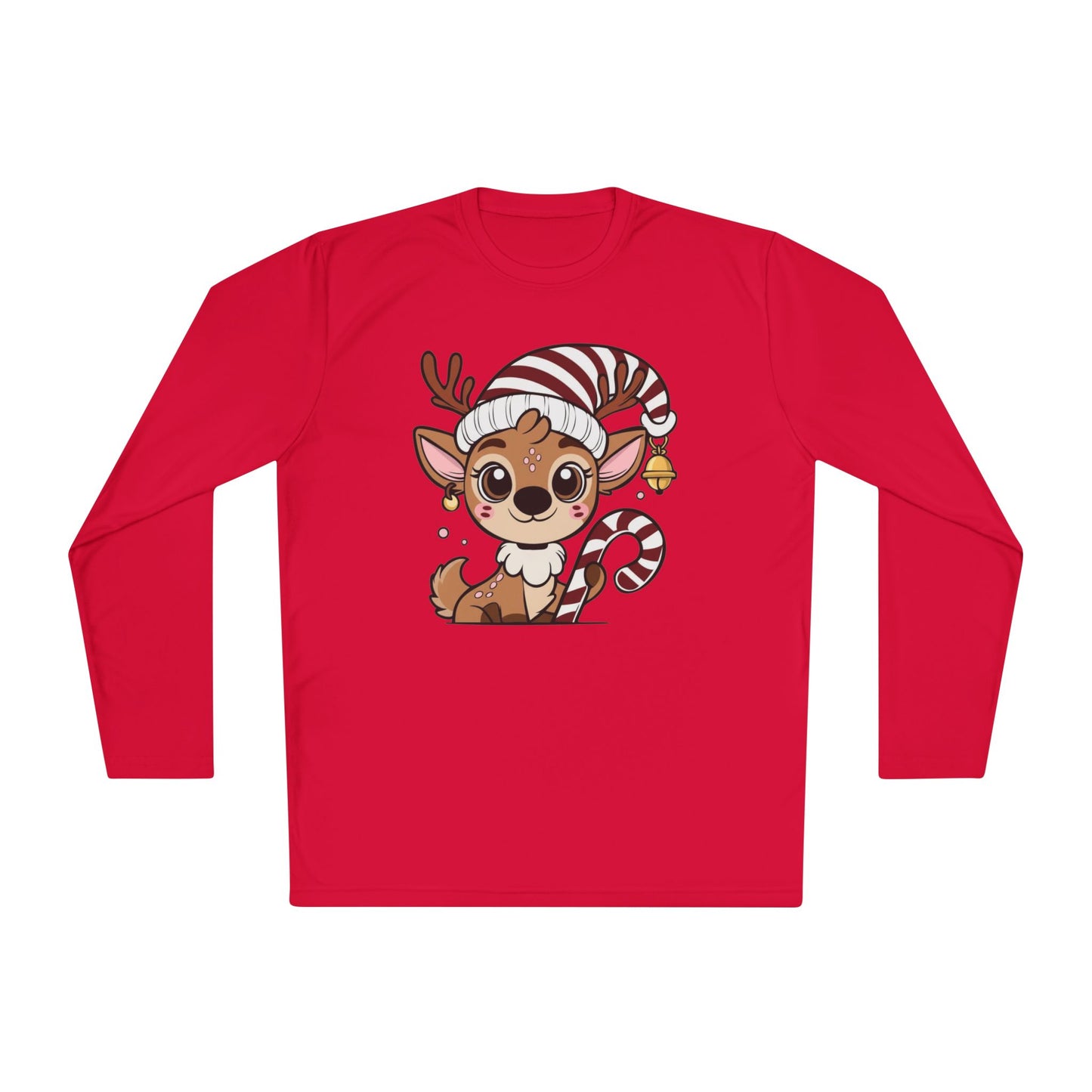 Santa's Little Deer Adult Long Sleeve Tee