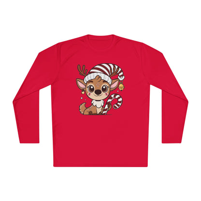 Santa's Little Deer Adult Long Sleeve Tee