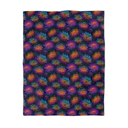 Luminous Lotus Microfiber Duvet Cover