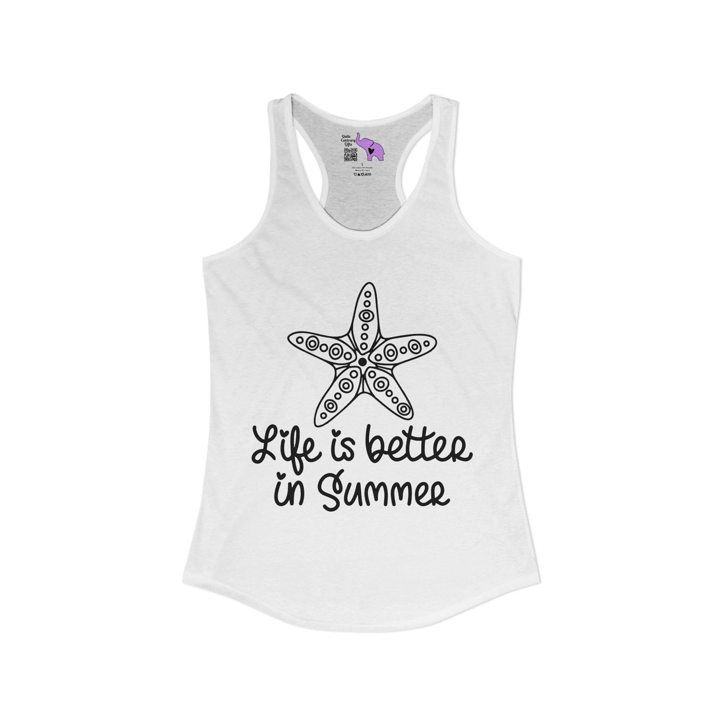 Life Is Better In Summer Women's Ideal Racerback Tank