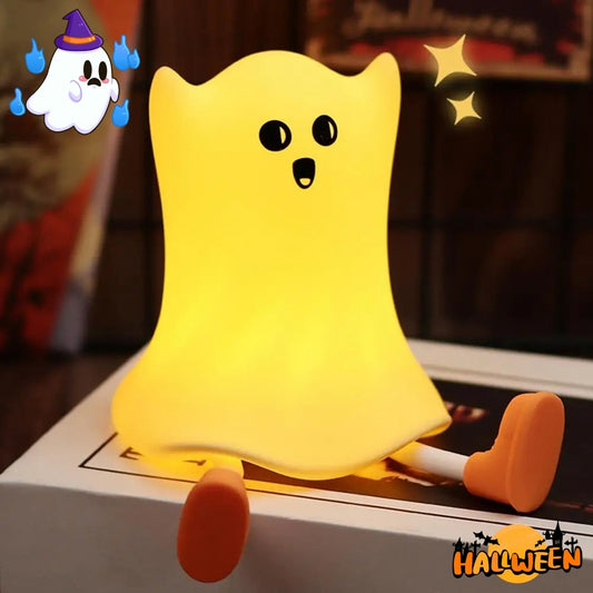 Silicone Ghost Shaped Bedside Touch Lamp