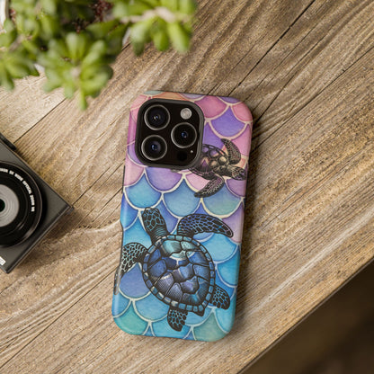 Sea Turtle Silhouette MagSafe® Compatible Tough Case for iPhone