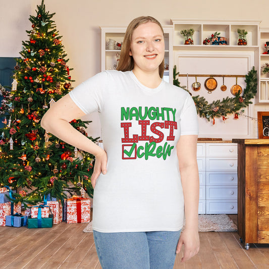 Naughty List Crew Adult T-shirt