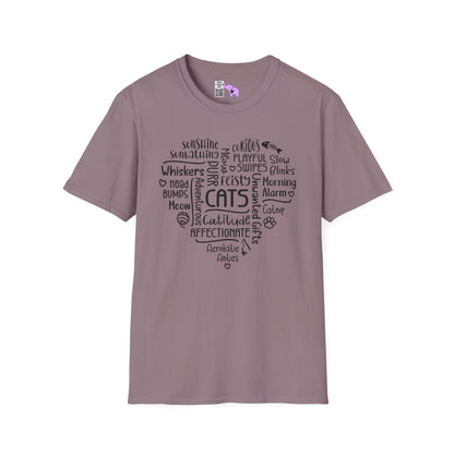 A Cat's Heart Adult T-shirt