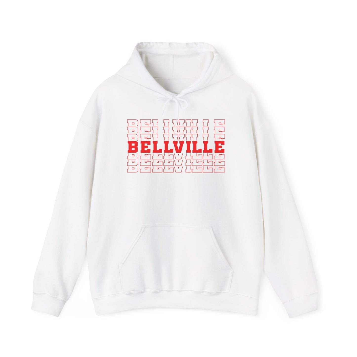 Bellville (Stacked) Adult Heavy Blend™ Hooded Sweatshirt