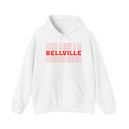 Bellville (Stacked) Adult Heavy Blend™ Hooded Sweatshirt