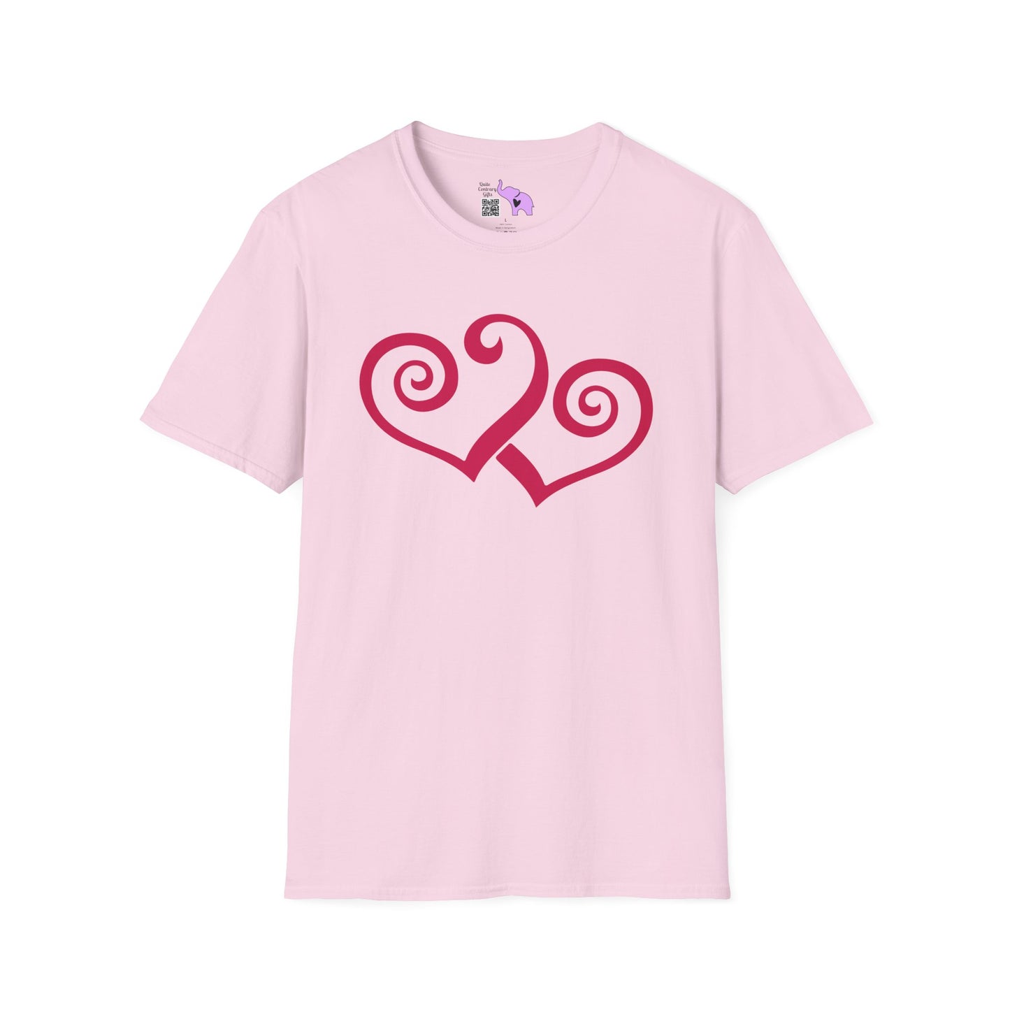 Double Hearts Adult T-shirt