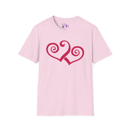 Double Hearts Adult T-shirt