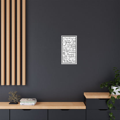 Hymnal Poem Framed Canvas Bathroom Art
