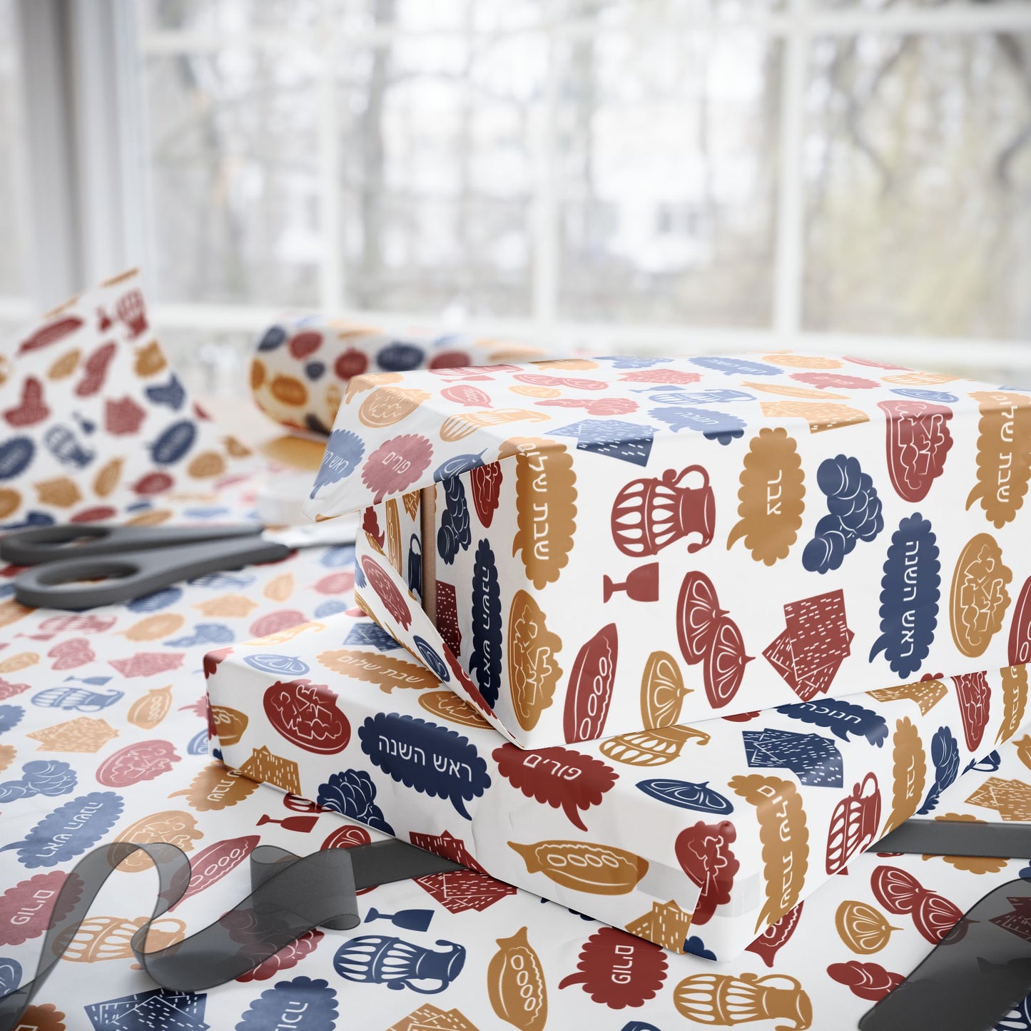 Sacred Traditions Hanukkah Wrapping Paper