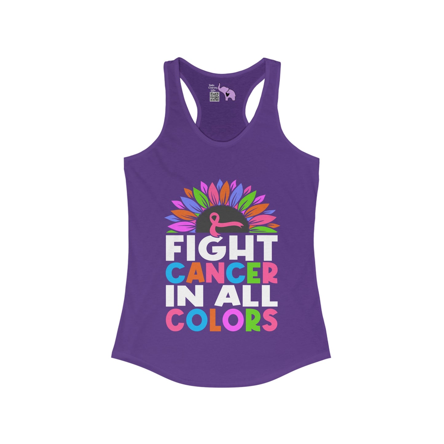 Fight Cancer In All Colors 26 Women's Ideal Racerback Tank