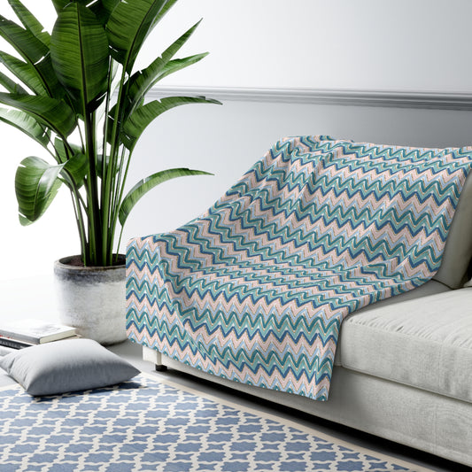Serene Chevron Fleece Blanket