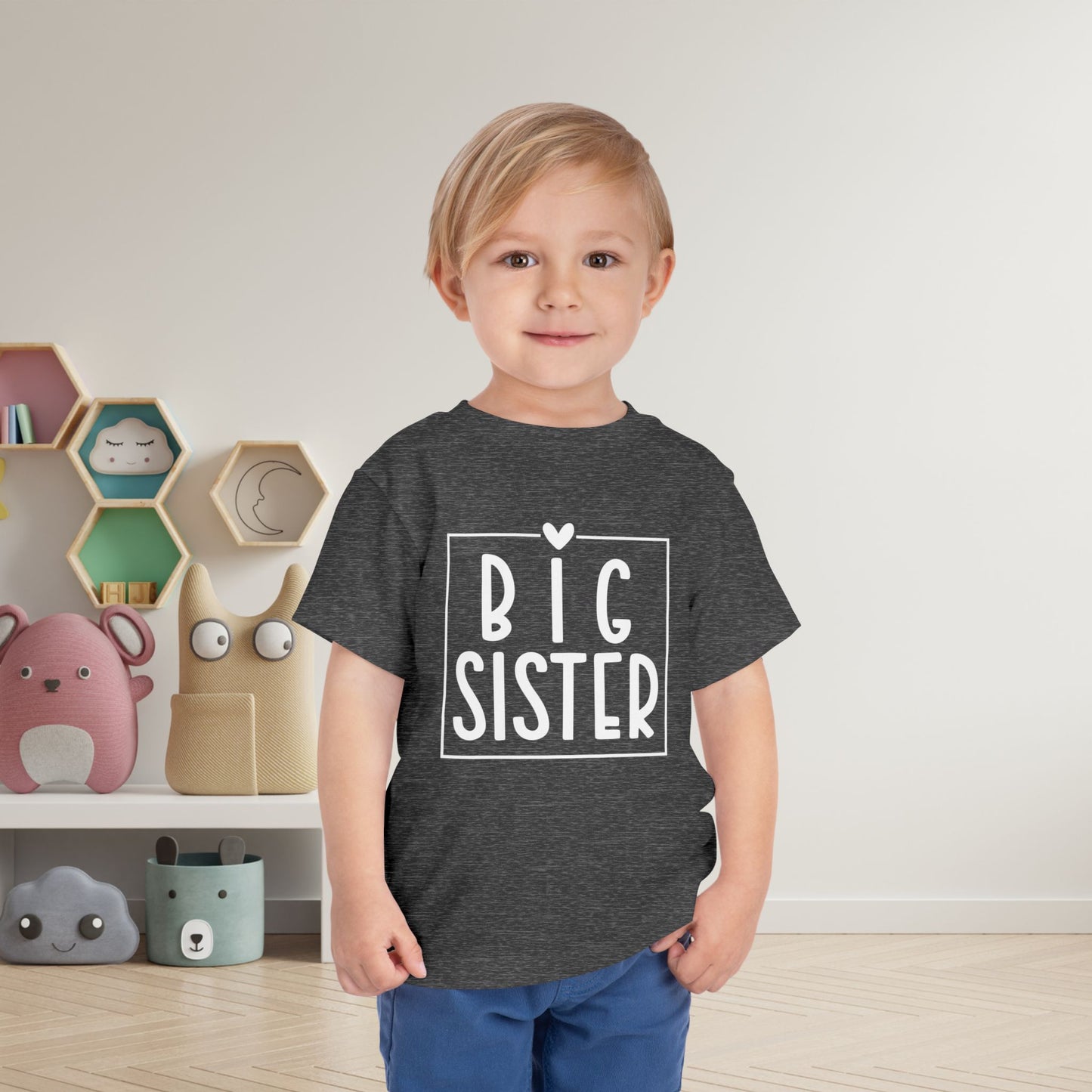 Big Sister (Heart/Box) Toddler Tee
