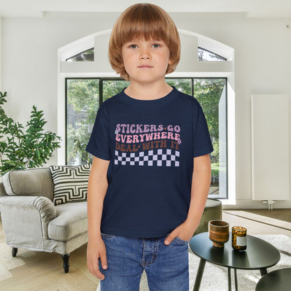 Stickers Go Everywhere Deal With It Heavy Cotton™ Toddler T-shirt