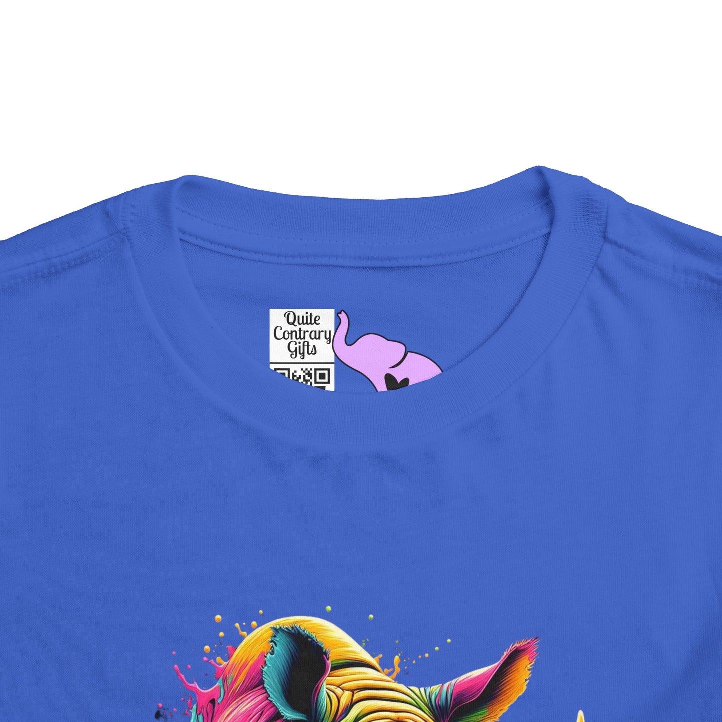 Colorful Rhino Toddler Tee