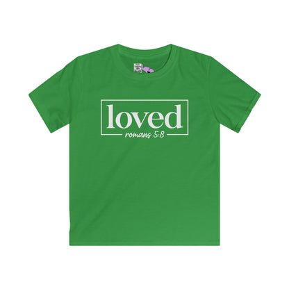 Loved Romans 5:8 Youth Softstyle Tee