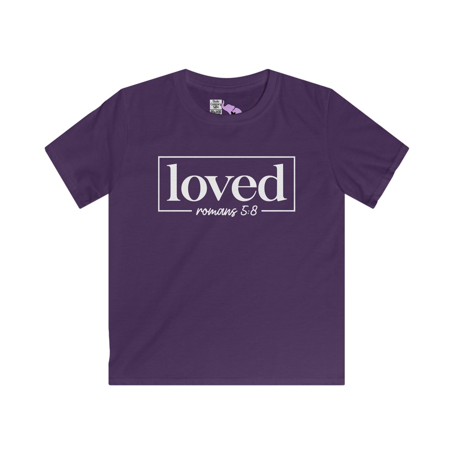 Loved Romans 5:8 Youth Softstyle Tee