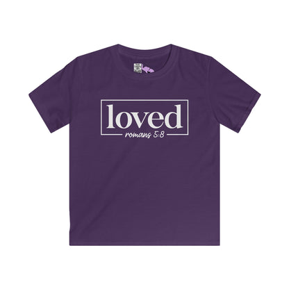 Loved Romans 5:8 Youth Softstyle Tee