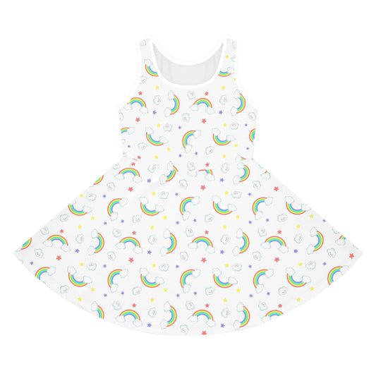 Rainbow Smiles & Stars Girls' Sleeveless Sundress