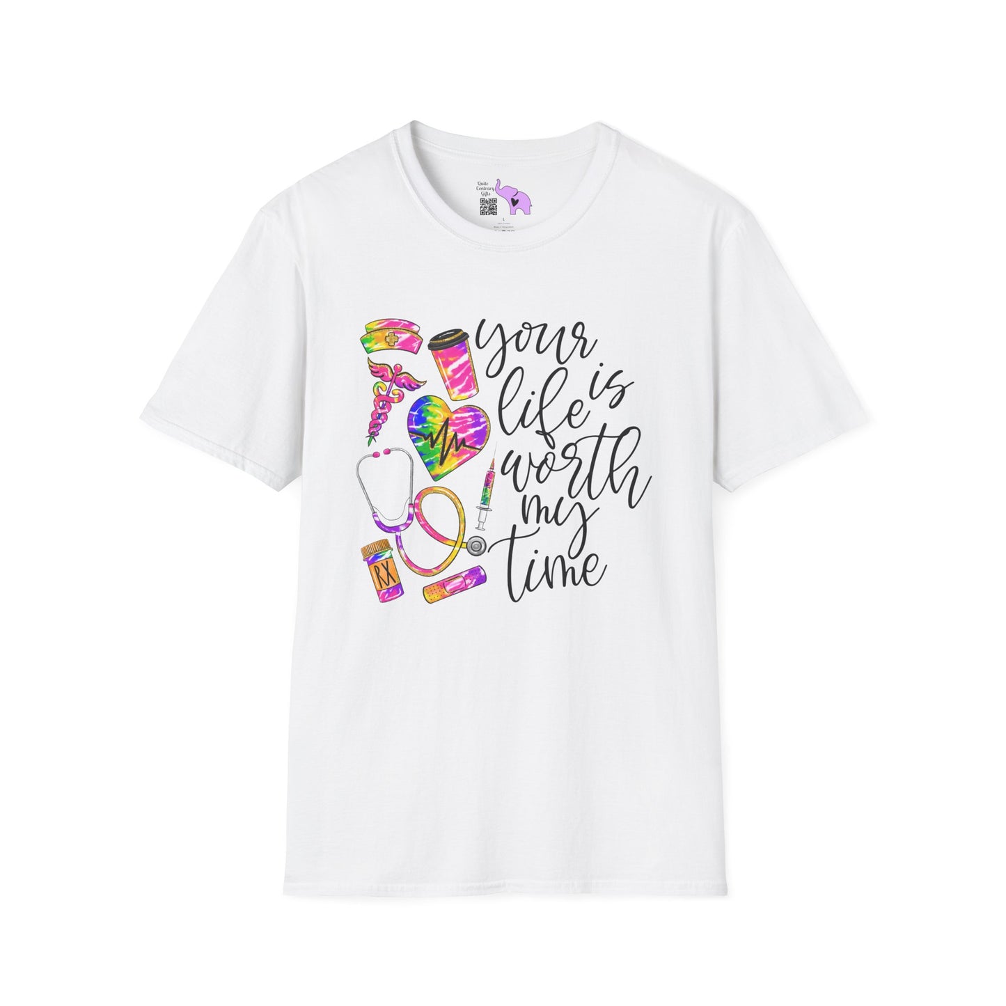 Your Life Is Worth My Time (Nurse) Adult T-shirt