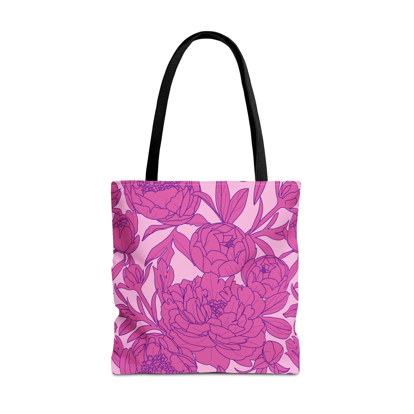 Blush Peony Garden Canvas Tote Bag