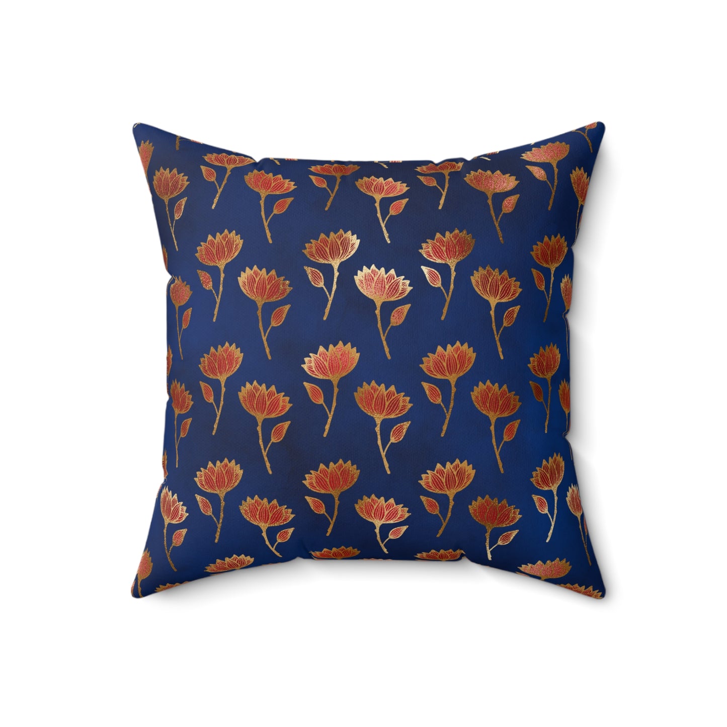 Crimson Luxe Petals Throw Pillow