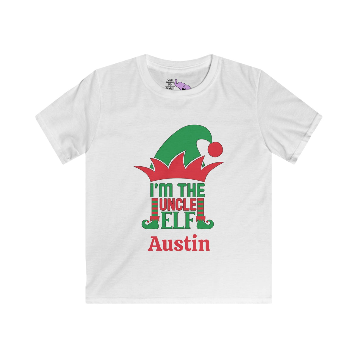 I'm The Uncle Elf Personalized Youth Softstyle Tee