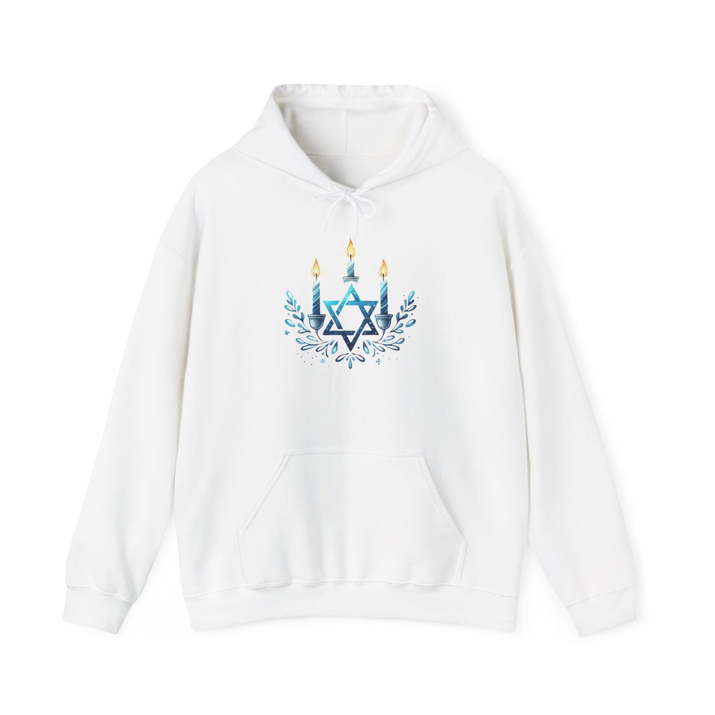 Star & Flame Hanukkah Adult Heavy Blend™ Hooded Sweatshirt