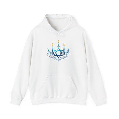 Star & Flame Hanukkah Adult Heavy Blend™ Hooded Sweatshirt